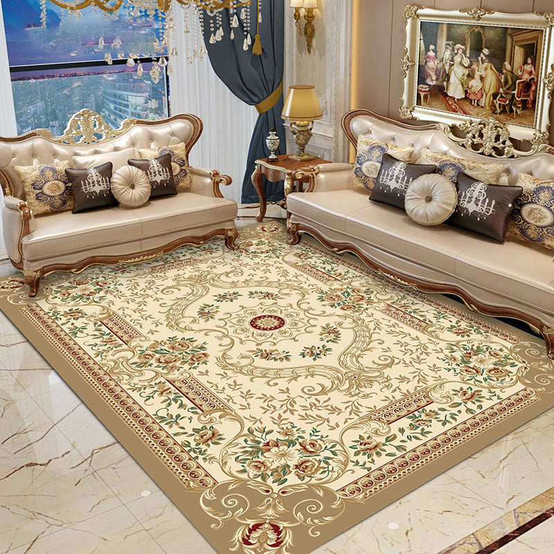 Navy Modern Rug Polyester Graphic Rug Non-Slip Backing Rug for Home Decoraion