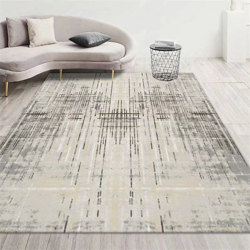 Abstract Rug Polyester Area Carpet Stain Resistant Indoor Rug for Home Decoration