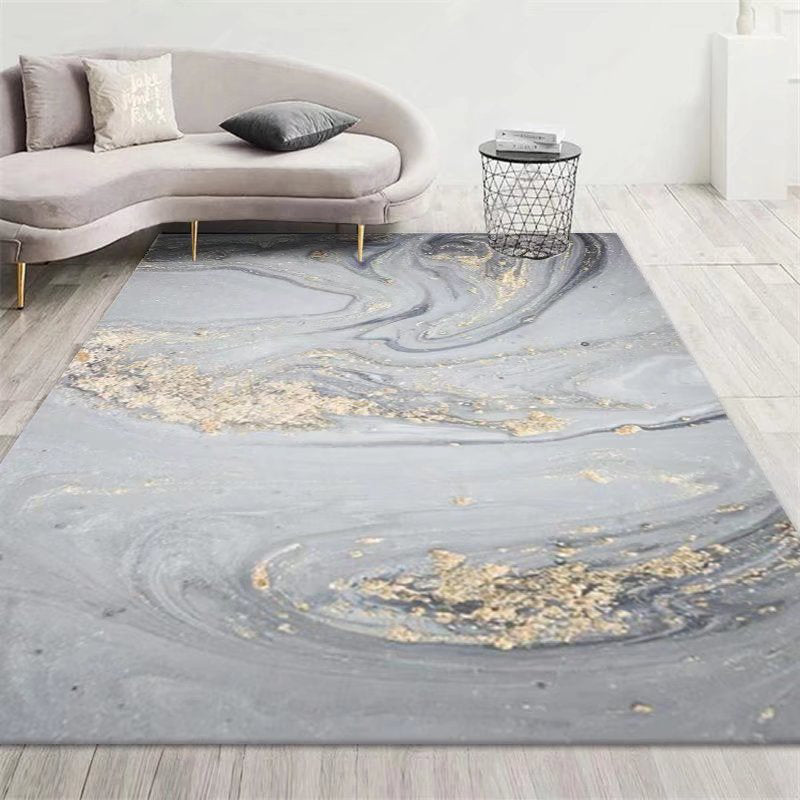 Abstract Rug Polyester Area Carpet Stain Resistant Indoor Rug for Home Decoration