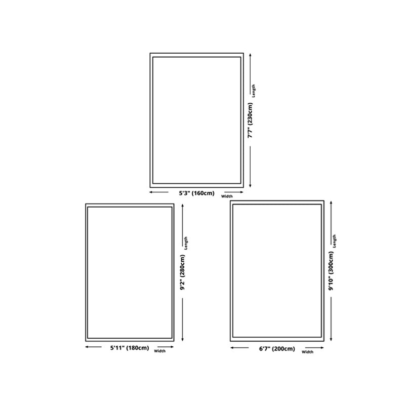 Modern Sitting Room Rug Color Block Indoor Carpet Polyester Non-Slip Backing Area Rug