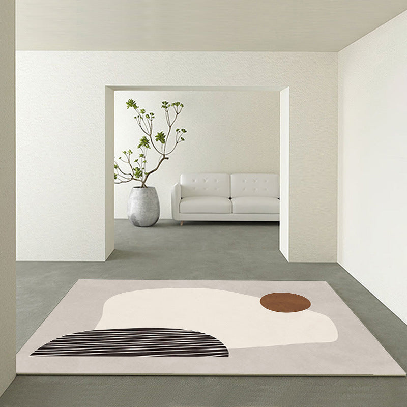 Alfombra de área de poliéster de alfombra de color de color de alfombra moderno con respaldo sin deslizamiento