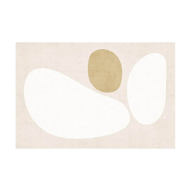 Light Brown Color Block Carpet Polyester Modern Carpet Washable Carpet for Home Decor