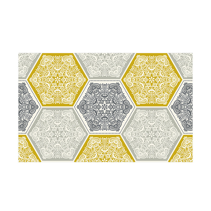 Dark Gray Modern Rug Polyester Graphic Rug Non-Slip Backing Rug for Home Decor