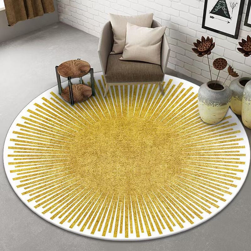 Light Brown Color Piece Rug Polyester Nordic Rug Stain Resistant Rug for Home Decor