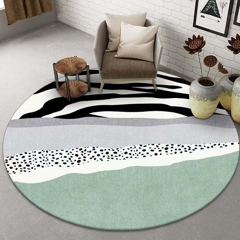 Tapis de couleur brun clair Polyester Nordic Tapis résistant aux taches pour la décoration intérieure