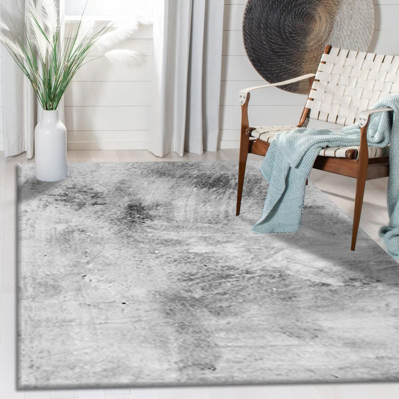 Dark Brown Modern Rug Polyester Graphic Rug Stain Resistant Rug for Drawing Room