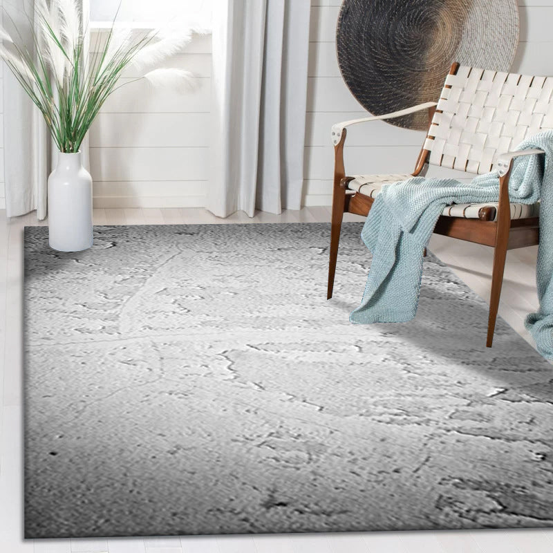 Dark Brown Modern Rug Polyester Graphic Rug Stain Resistant Rug for Drawing Room