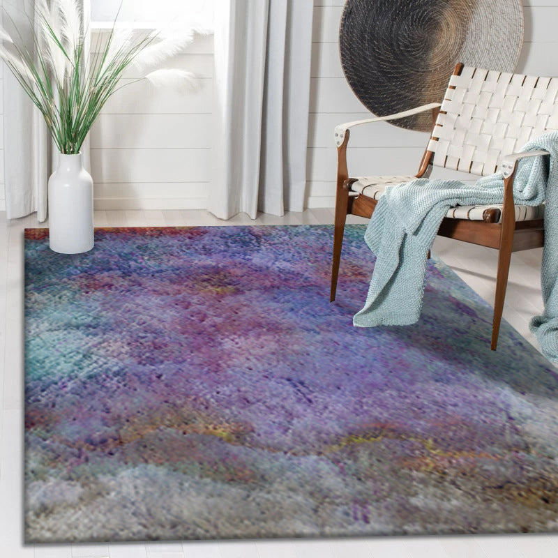 Dark Brown Modern Rug Polyester Graphic Rug Stain Resistant Rug for Drawing Room