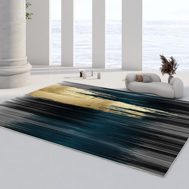 Apricot Color Block Carpet Polyester Modern Carpet Washable Carpet for Home Decor