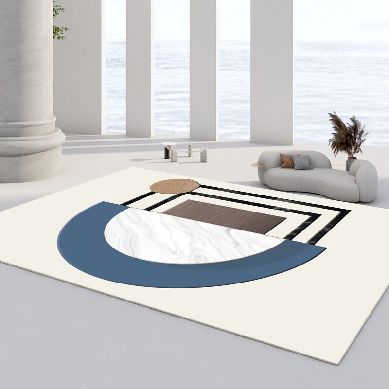 Aprikosen Farbblock Teppich Polyester Moderner Teppich -Waschmaschine für Wohnkultur