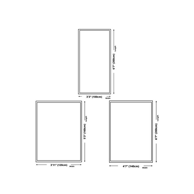 Orange Nordic Rug Polyester Modern Area Rug Non-Slip Backing Rug for Home Decor