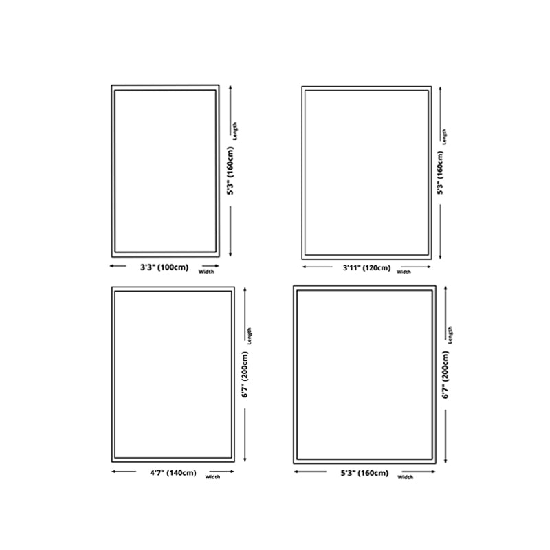 Gray Minimalist Rug Polyester Graphic Rug Washable Rug for Living Room