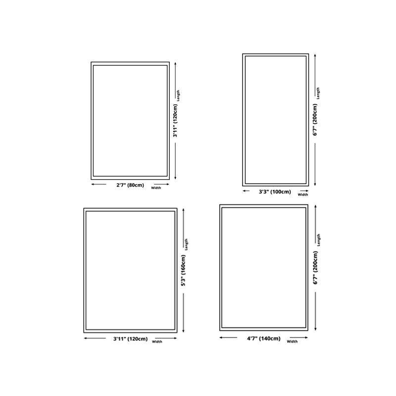 Gray Modern Rug Polyester Abstract Print Rug Non-Slip Backing Rug for Home Decor