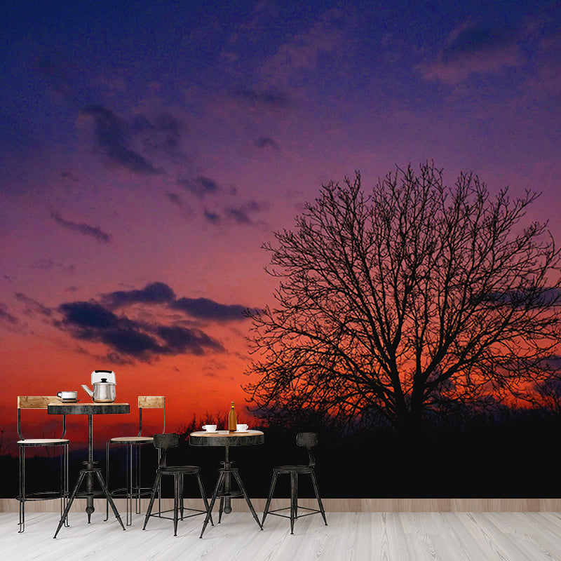 Mildew Resistant Wall Mural Wallpaper Sky Landscapes Pattern for Sitting Room