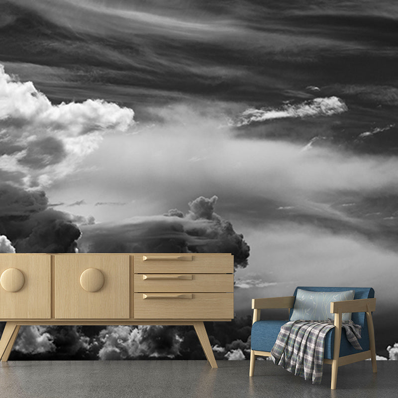 Mildew Resistant Wall Mural Wallpaper Sky Landscapes Pattern for Sitting Room