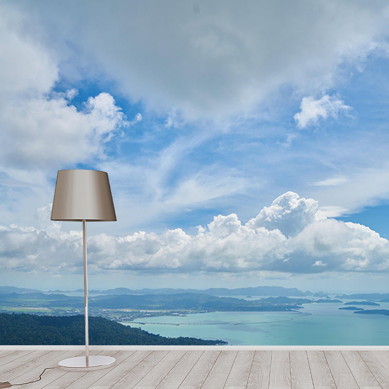 Cloud Mildew Resistant Wall Mural Wallpaper Sky Landscapes Pattern for Living Room