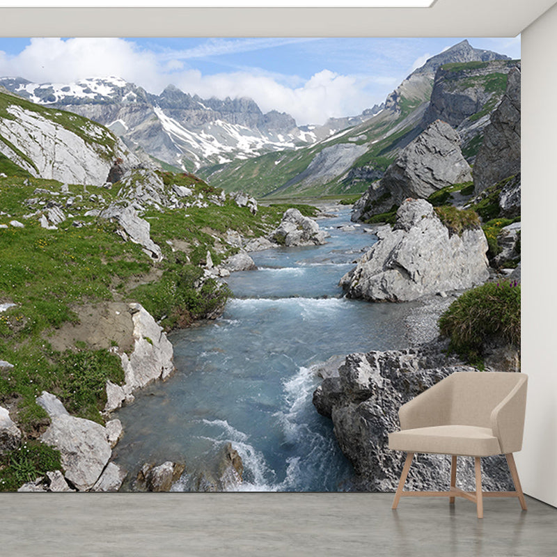 Mildew Resistant Wall Mural Wallpaper Mountain Landscapes Pattern Wall Art