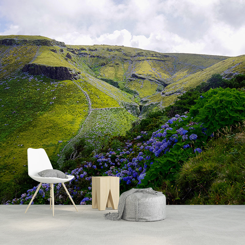 Mildew Resistant Wall Mural Wallpaper Mountain Landscapes Pattern for Bedroom