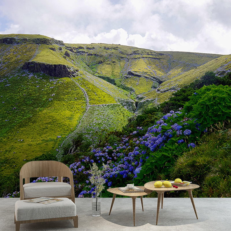 Mildew Resistant Wall Mural Wallpaper Mountain Landscapes Pattern for Bedroom