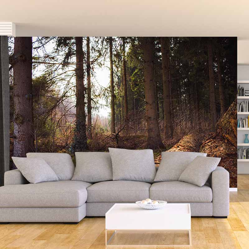 Mildew Resistant Wall Mural Wallpaper Forest Landscapes Pattern for Home