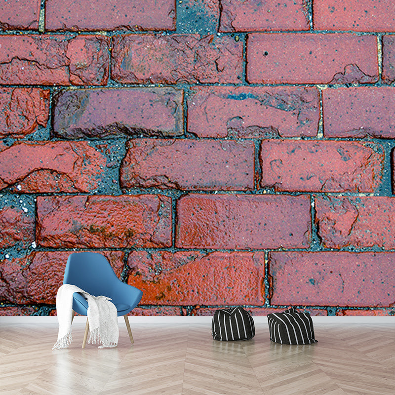 Bedroom Decoration Industrial Brick Wall Wall Mural, Personalized Size