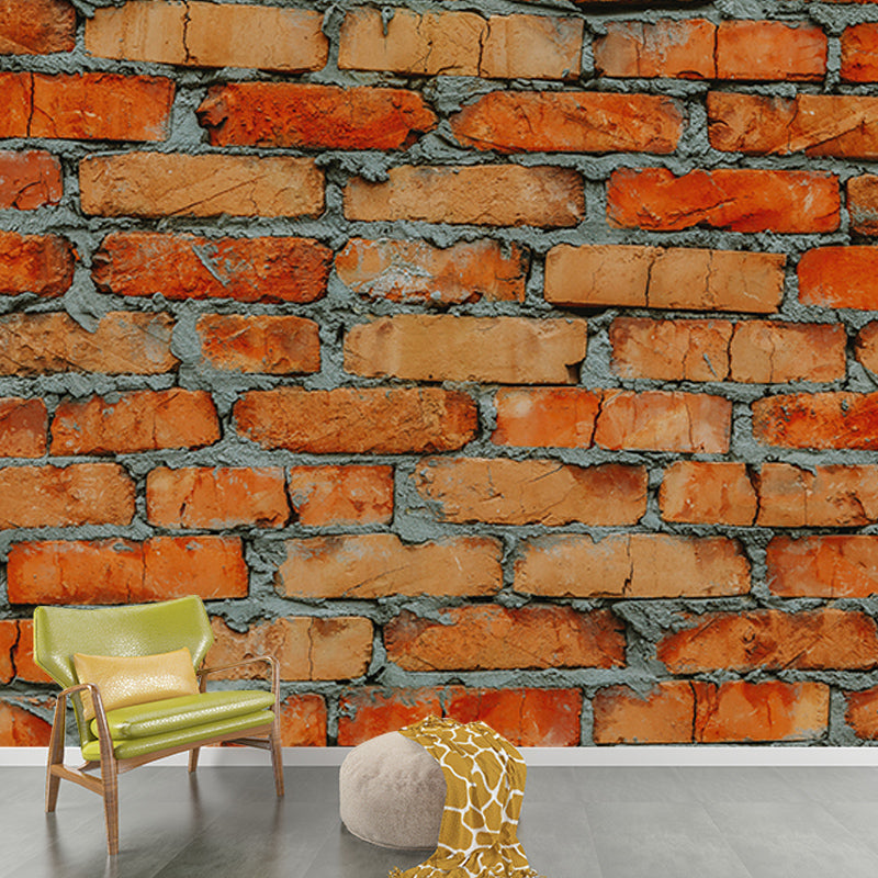 Bedroom Decoration Industrial Brick Wall Wall Mural, Personalized Size