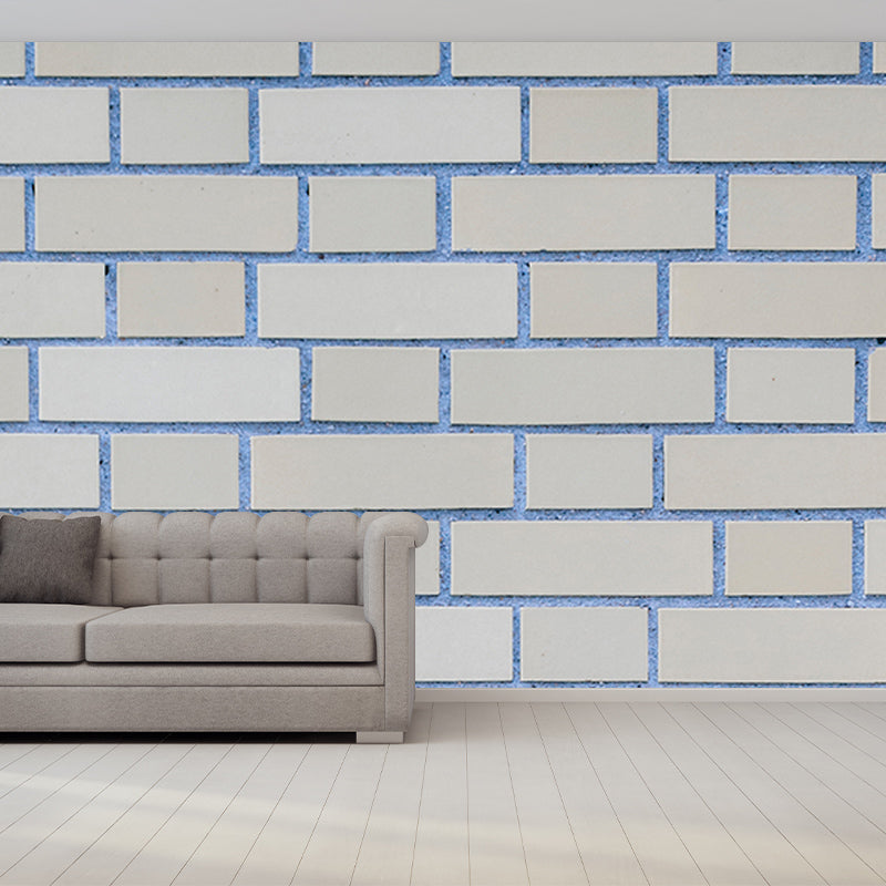Brick Wall Industrial Wall Mural Water Resistant Wall Covering for Living Room