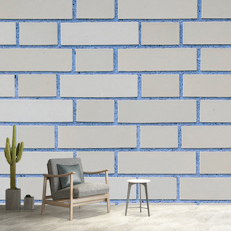 Brick Wall Industrial Wall Mural Water Resistant Wall Covering for Living Room