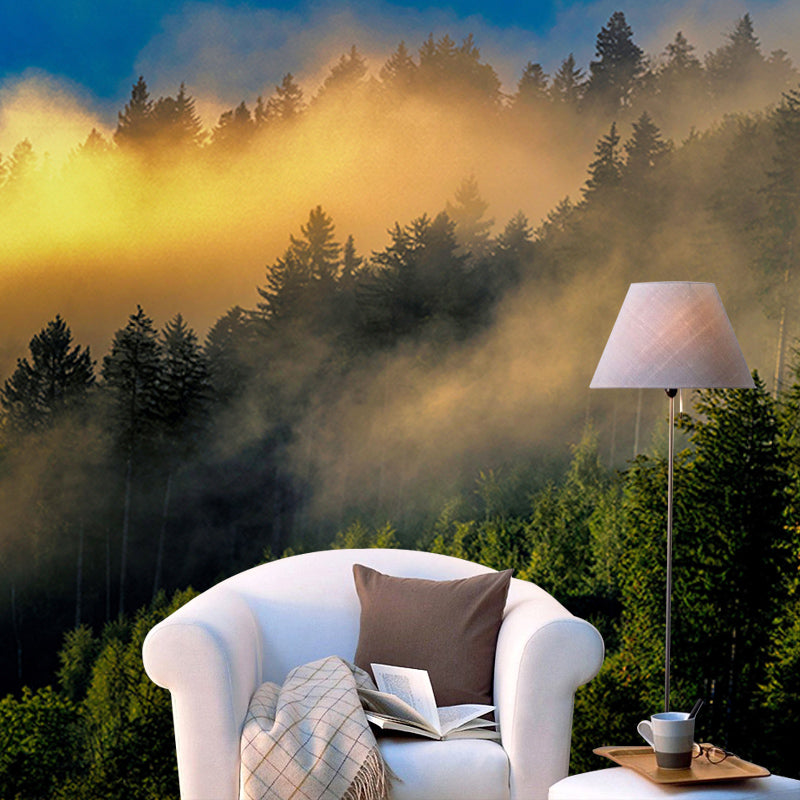 Forest Dense Wallpaper Mural for Bedroom, Water Resistant, Custom Size Available