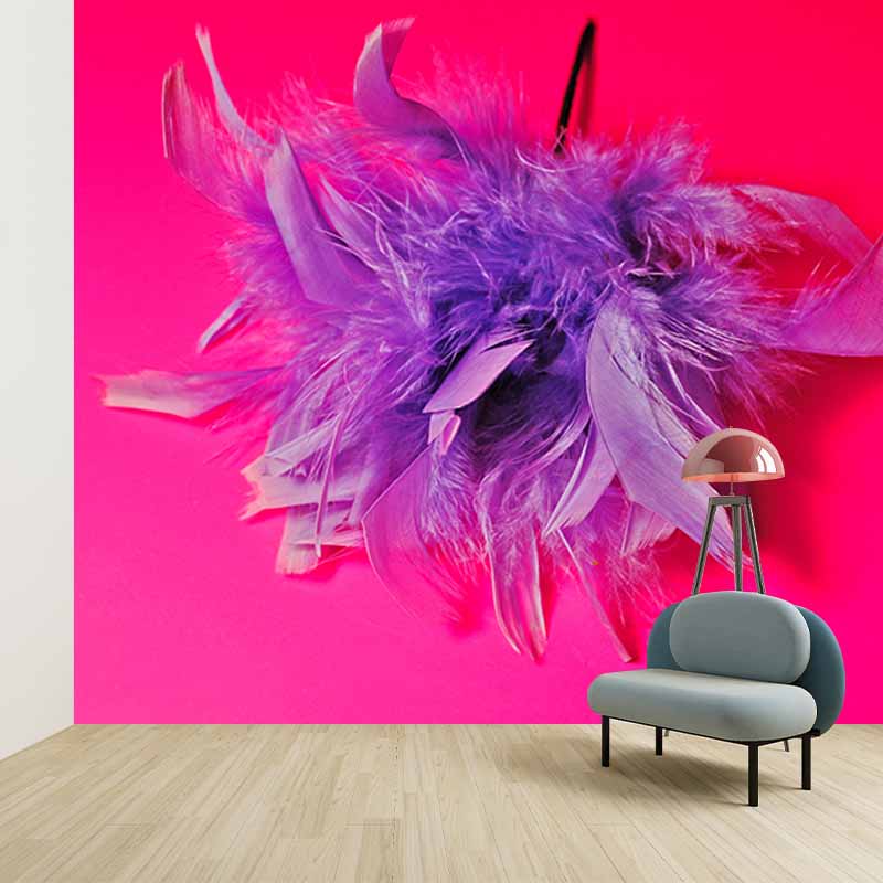 Feather Wallpaper Wall Mural Moisture Resistant Girls Bedroom Wall Decor