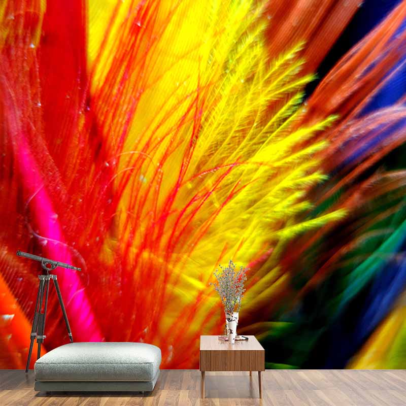 Minimalism Style Feather Mural Decal for Living Room Bedroom, Custom Size