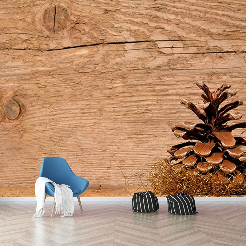 Horizontal Photography Industrial Wood Grain Mural Wallpaper Room Wall Art