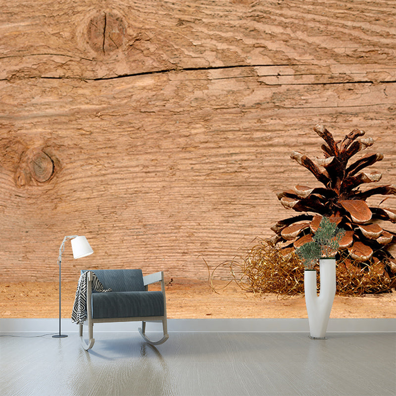 Horizontal Photography Industrial Wood Grain Mural Wallpaper Room Wall Art