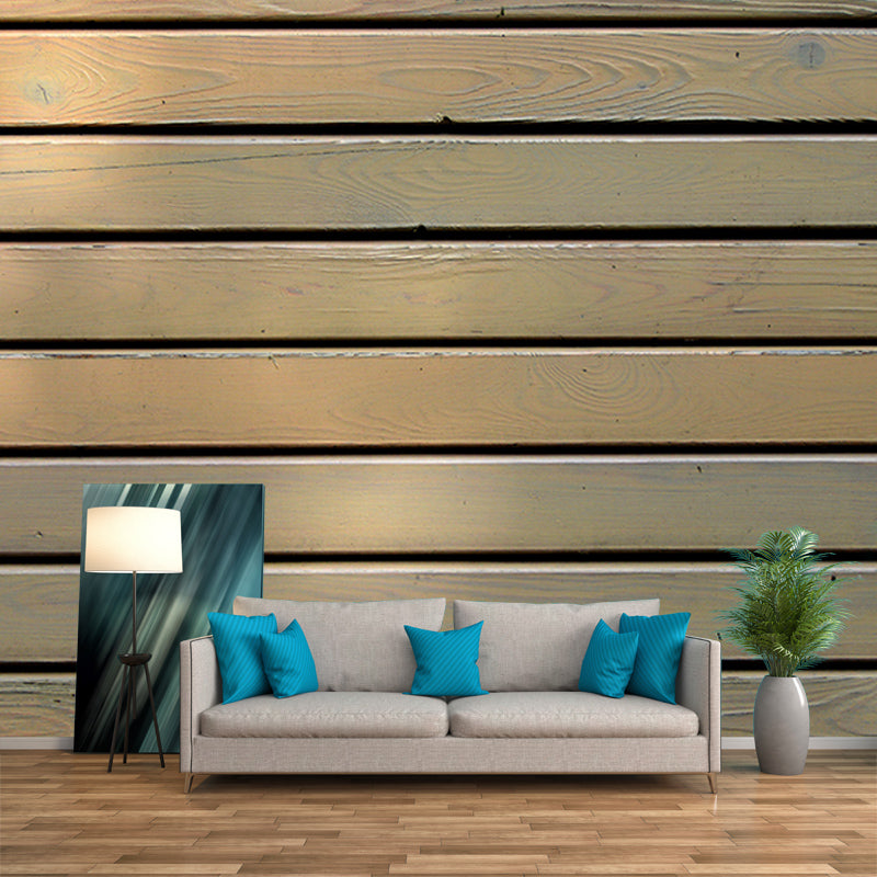 Wood Grain Industrial Style Mural Wallpaper Horizontal Photography Room Wall Art