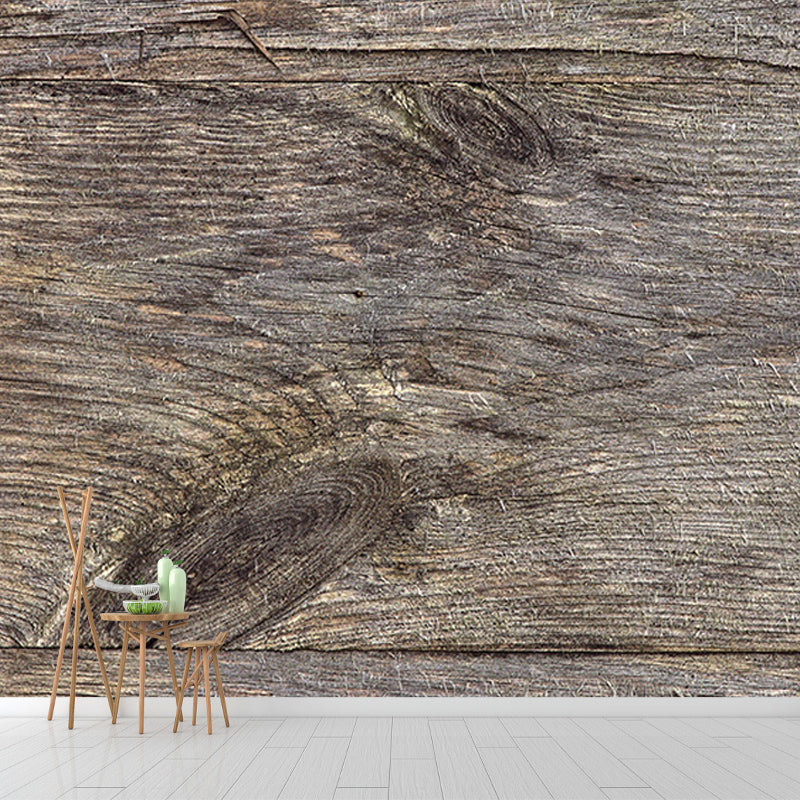 Wood Grain Industrial Style Mural Wallpaper Horizontal Photography Room Wall Art