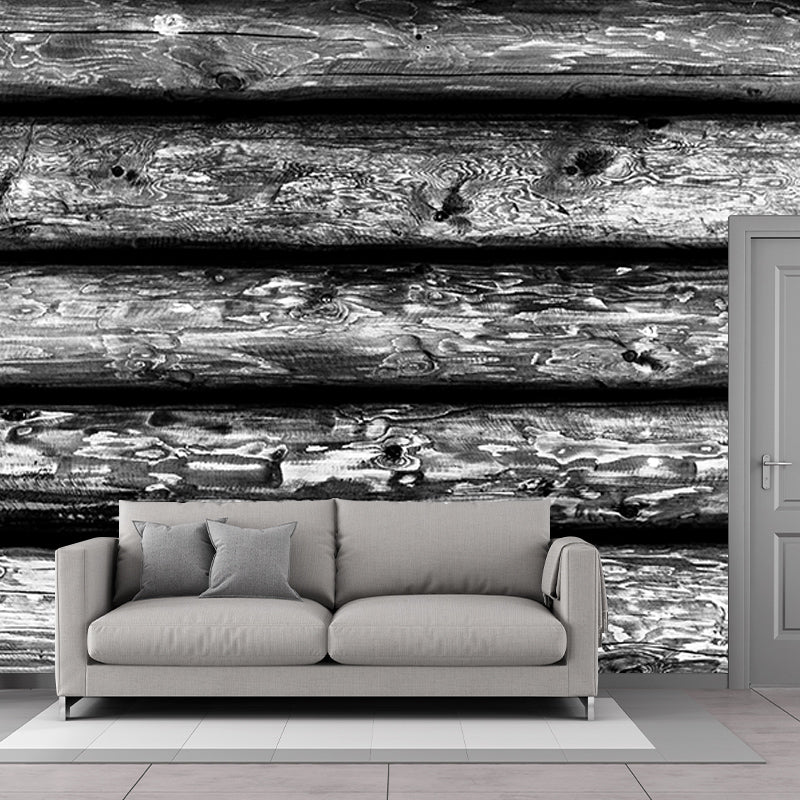 Industrial Style Wood Grain Mural Wallpaper Horizontal Photography Living Room Wall Art