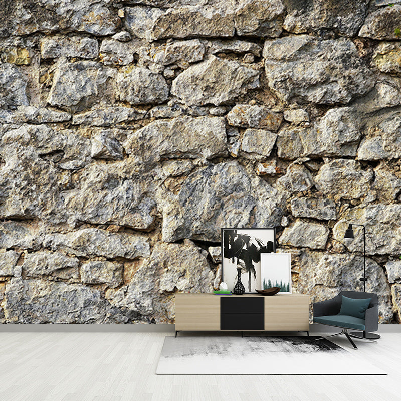 Wall Art Brick Wall Industrial Style Mural Wallpaper Horizontal Photography Living Room