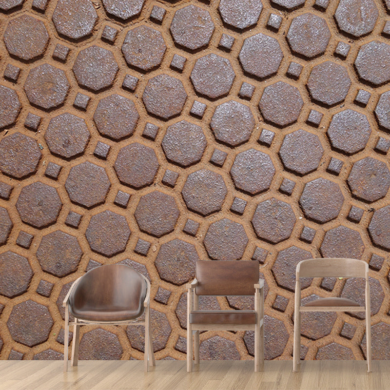 Metal Mural Industrial Style Wallpaper Horizontal Photography Living Room Wall Art