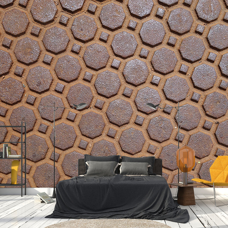 Metal Mural Industrial Style Wallpaper Horizontal Photography Living Room Wall Art