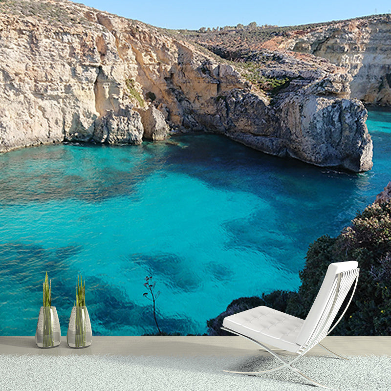 Contemporary Photography Sea Mural Wallpaper Living Room Wall Covering