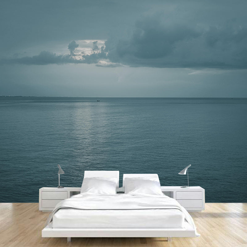 Contemporary Photography Sea Mural Wallpaper Living Room Wall Covering
