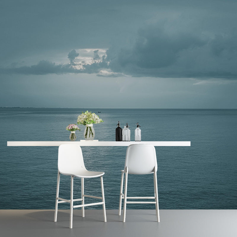 Contemporary Photography Sea Mural Wallpaper Living Room Wall Covering