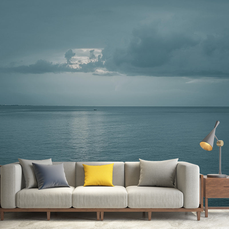 Contemporary Photography Sea Mural Wallpaper Living Room Wall Covering