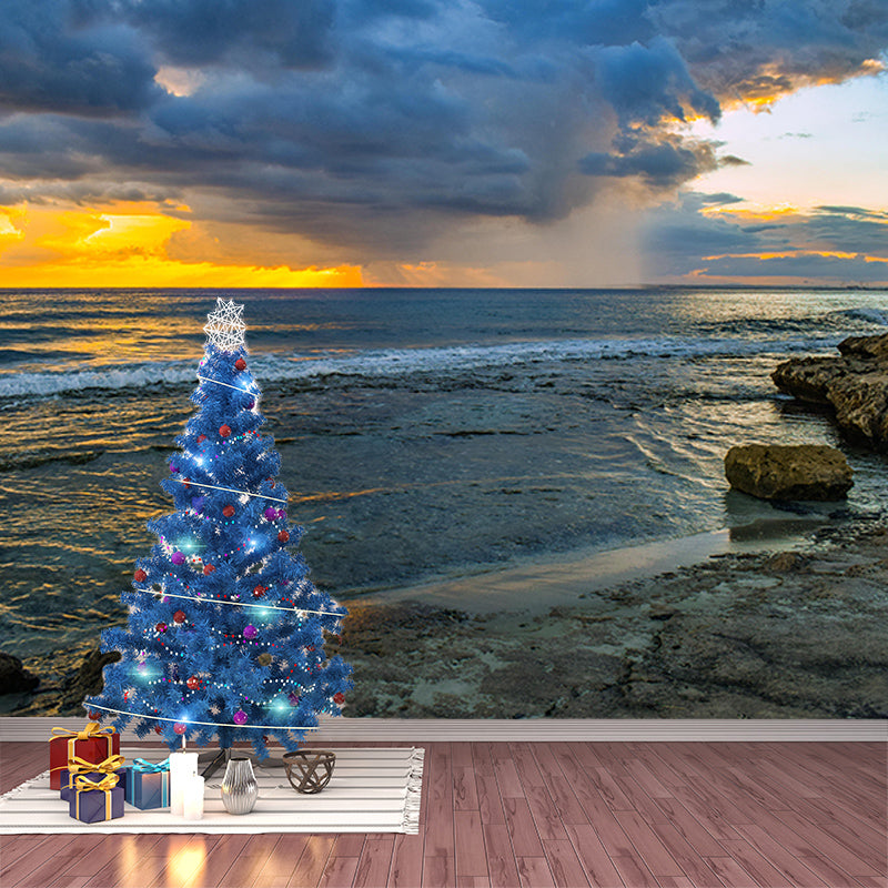 Contemporary Photography Sea Wall Mural Wallpaper Bathroom Wall Covering