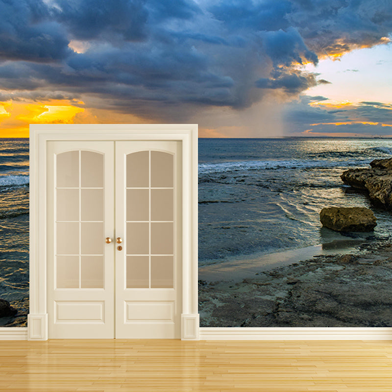 Contemporary Photography Sea Wall Mural Wallpaper Bathroom Wall Covering