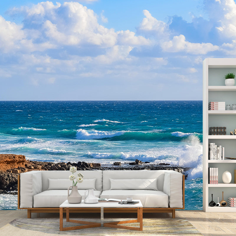 Contemporary Photography Sea Wall Mural Wallpaper Living Room Wall Covering