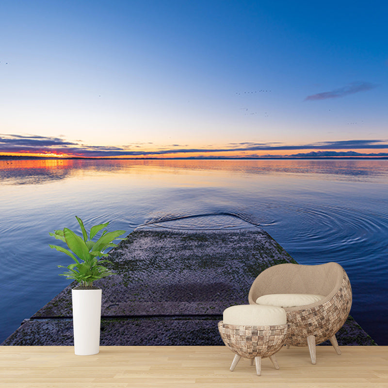 Contemporary Photography Sea Wall Mural Wallpaper Living Room Wall Art
