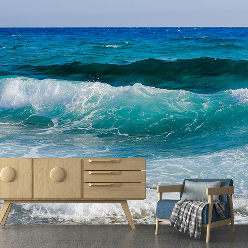 Contemporary Photography Sea Wall Mural Wallpaper Living Room Wall Art