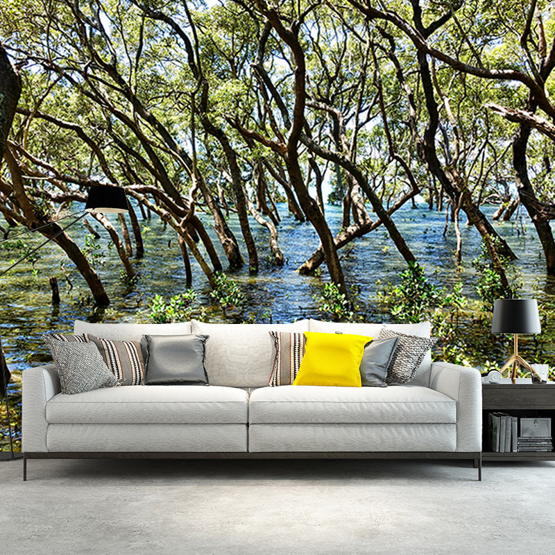 Dining Room Contemporary Photography Forest Wall Mural Wallpaper Wall Covering