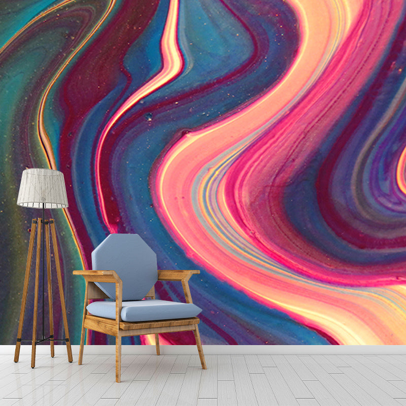 Abstract Wall Covering for Living Room Water Resistant Mural Wallpaper